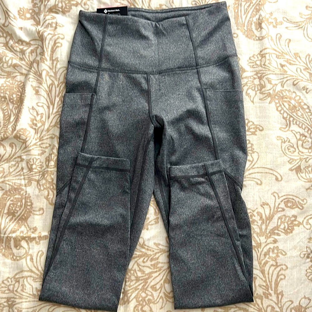 Member’s Mark Women’s Small Everyday Ankle Pocket Legging Yoga Pant Gray NWT